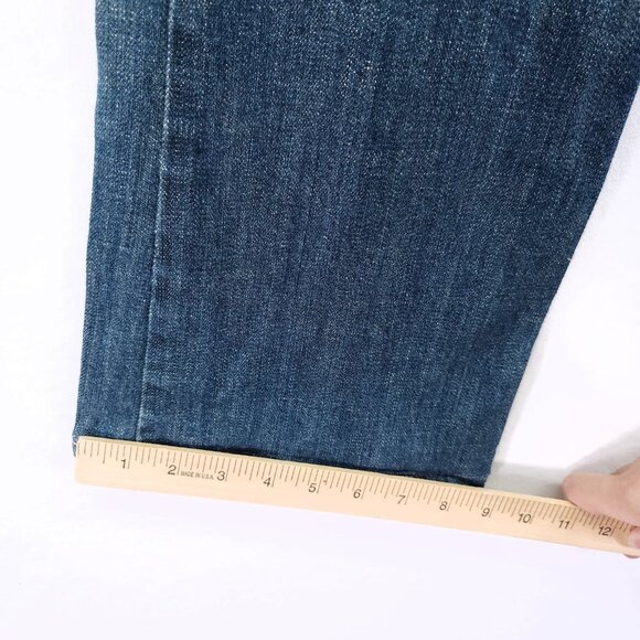 Seven 7 For All Mankind All Over Pink Stitching Jeans Womens Size 28X29 Bootcut - Picture 16 of 16